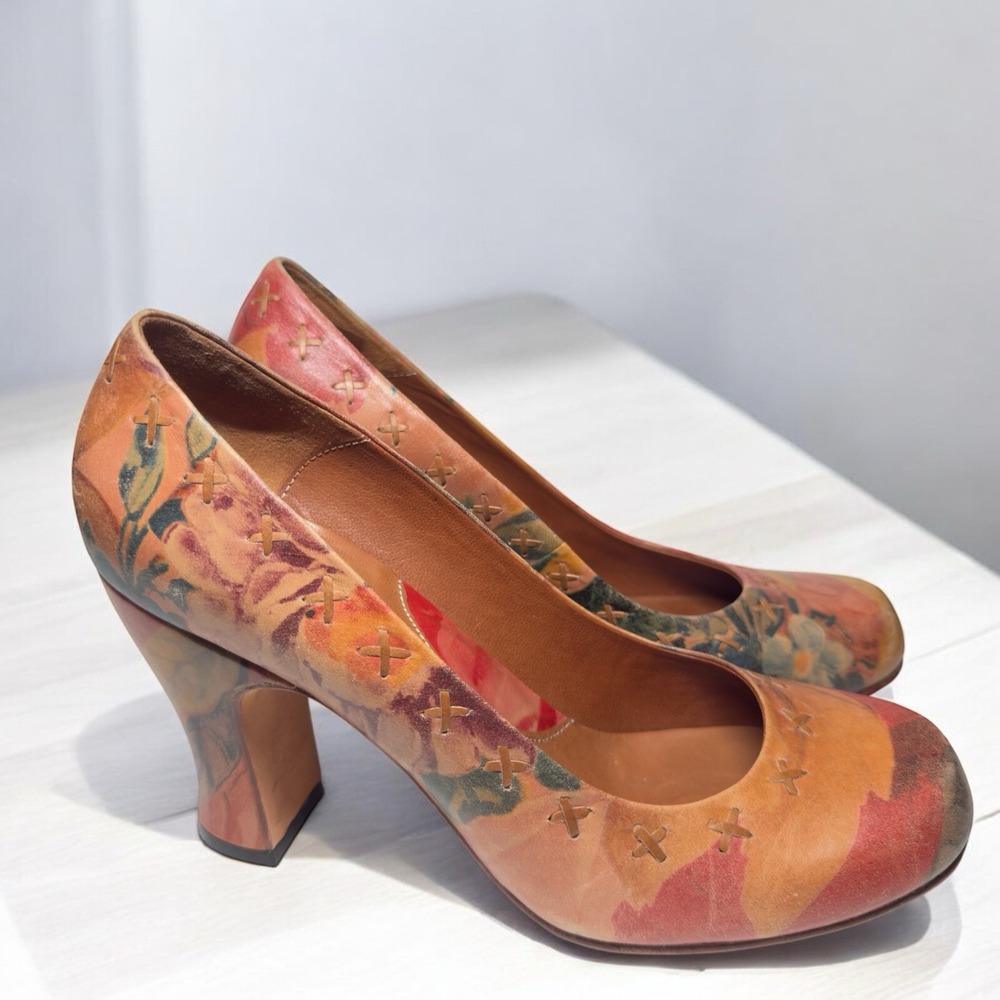 John Fluevog Shoes Daily Miracles Fortune Floral Women's Size 7.5 EUC